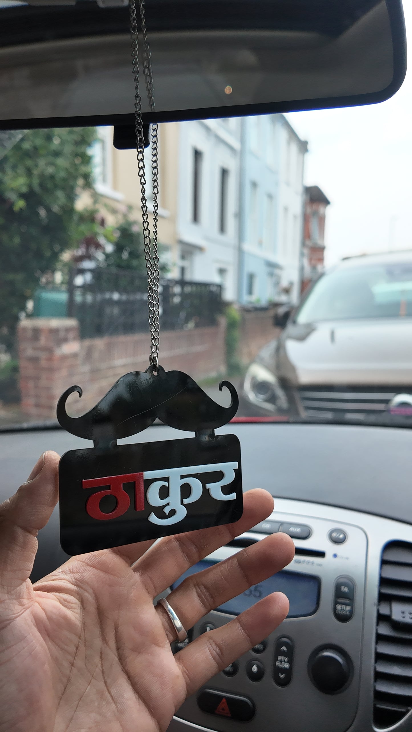 Desi Swag ठाकुर ( Thakur )Car Hanging – Acrylic & Chain Design