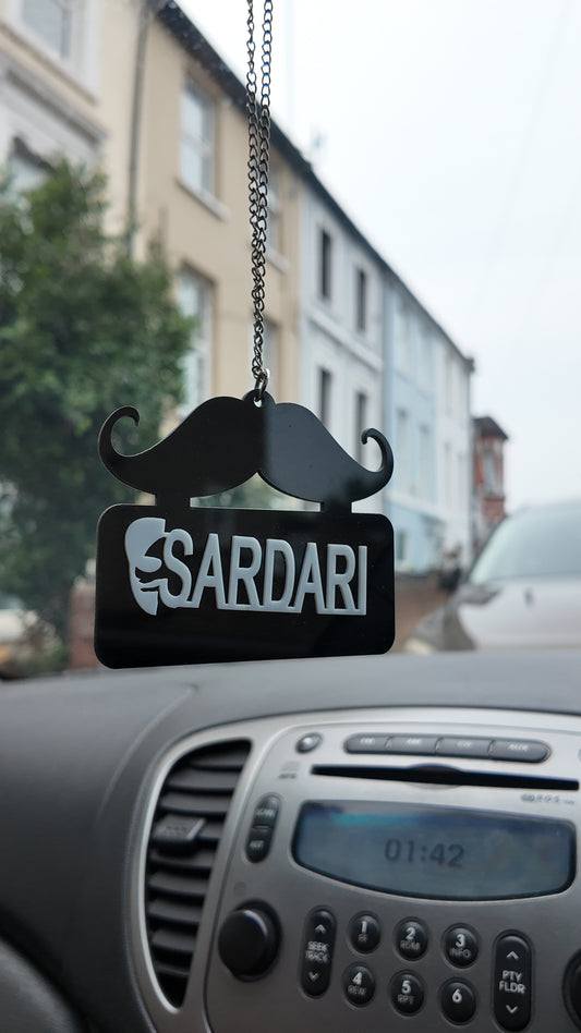 Sardari (सरदारी) Stylish Car Hanging – Premium Acrylic Accessory