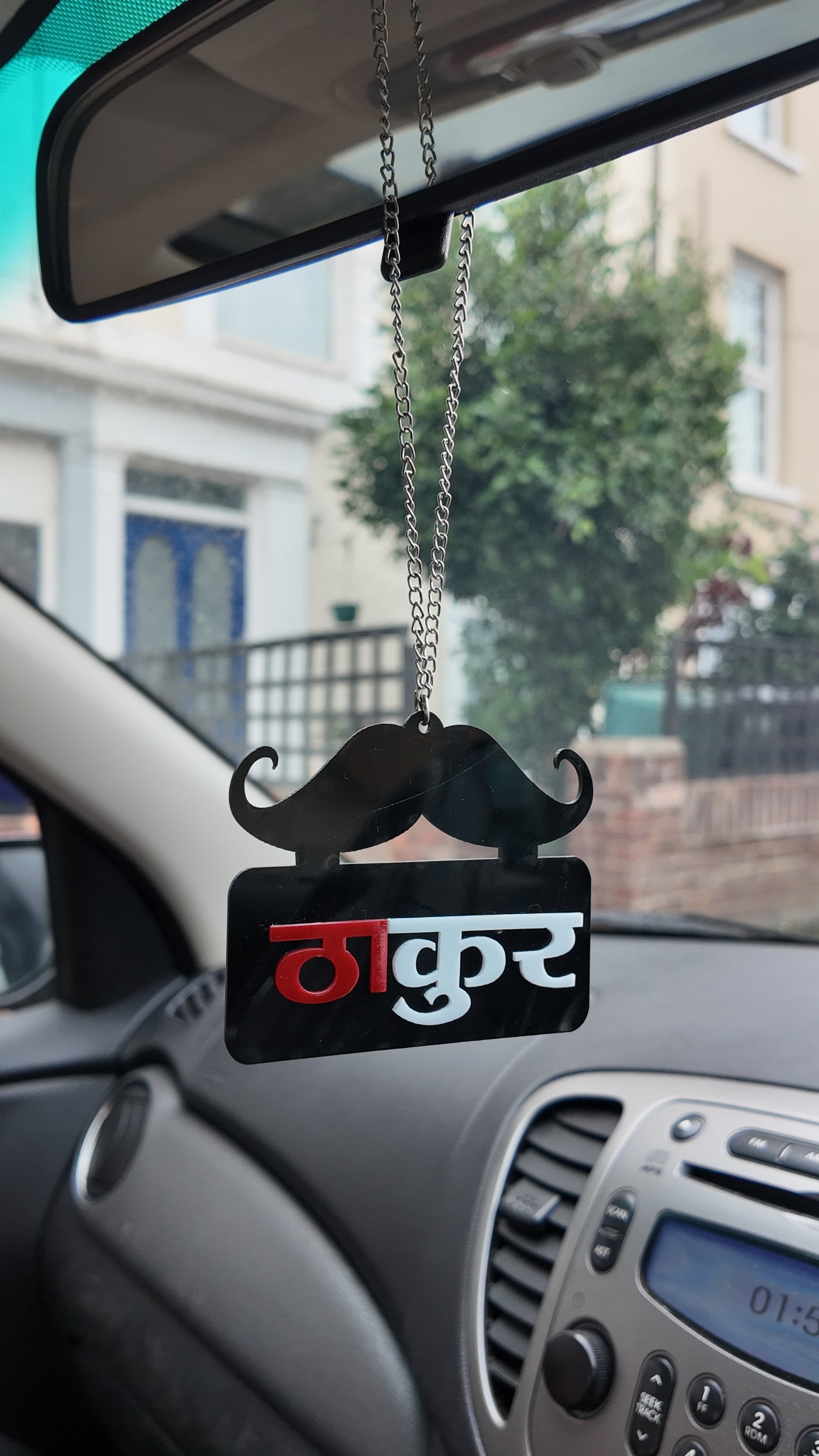 Desi Swag ठाकुर ( Thakur )Car Hanging – Acrylic & Chain Design