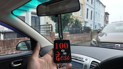 Desi Swag 100% देसी Car Hanging – Acrylic & Chain Design
