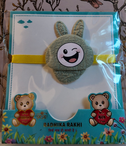 SMILEY TEDDY SOFT RAKHI FOR CHILD